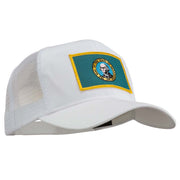 Washington State Flag Patched Mesh Cap