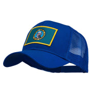 Washington State Flag Patched Mesh Cap