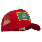 Washington State Flag Patched Mesh Cap