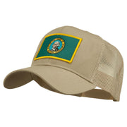 Washington State Flag Patched Mesh Cap