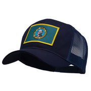 Washington State Flag Patched Mesh Cap