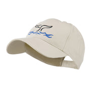 Whale Tail Outline Embroidered Cap