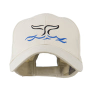 Whale Tail Outline Embroidered Cap