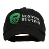 Halloween Monster Hunting Embroidered Washed Cap