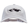 Wild Horses Embroidered Unstructured Cotton Twill Washed Cap