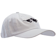 Wild Horses Embroidered Unstructured Cotton Twill Washed Cap