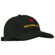 Welcome Home Embroidered Cotton Twill Cap