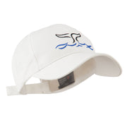 Whale Tail Outline Embroidered Cap