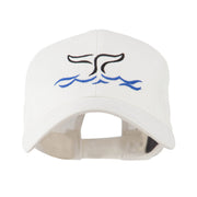 Whale Tail Outline Embroidered Cap