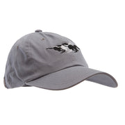 Wild Horses Embroidered Unstructured Cotton Twill Washed Cap