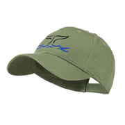 Whale Tail Outline Embroidered Cap