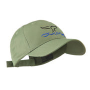 Whale Tail Outline Embroidered Cap