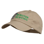 Halloween Monster Hunting Embroidered Washed Cap