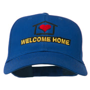 Welcome Home Embroidered Cotton Twill Cap