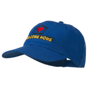 Welcome Home Embroidered Cotton Twill Cap