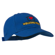 Welcome Home Embroidered Cotton Twill Cap