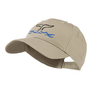 Whale Tail Outline Embroidered Cap