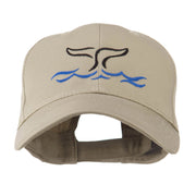 Whale Tail Outline Embroidered Cap