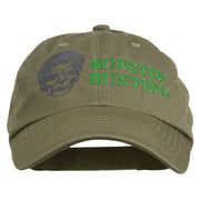 Halloween Monster Hunting Embroidered Washed Cap