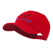 Whale Tail Outline Embroidered Cap