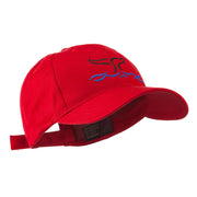 Whale Tail Outline Embroidered Cap