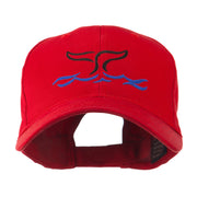 Whale Tail Outline Embroidered Cap