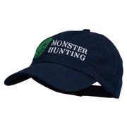 Halloween Monster Hunting Embroidered Washed Cap