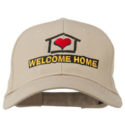 Welcome Home Embroidered Cotton Twill Cap