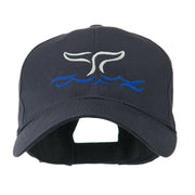 Whale Tail Outline Embroidered Cap