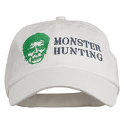 Halloween Monster Hunting Embroidered Washed Cap