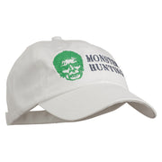 Halloween Monster Hunting Embroidered Washed Cap