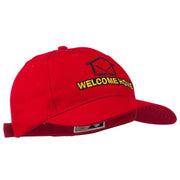 Welcome Home Embroidered Cotton Twill Cap