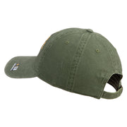 U.S. Army 37th Infantry Brigade Combat Team Embroidered Washed Solid Pigment Dyed Cotton Twill Brass Buckle Cap - Olive OSFM