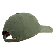 U.S. Army 37th Infantry Brigade Combat Team Embroidered Washed Solid Pigment Dyed Cotton Twill Brass Buckle Cap - Olive OSFM