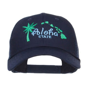 Hawaii Aloha State Embroidered Trucker Cap