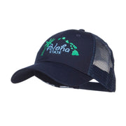 Hawaii Aloha State Embroidered Trucker Cap