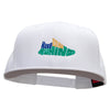 Keep On Running Embroidered Superior Cotton Twill Flat Bill Snapback Prostyle Cap - White OSFM