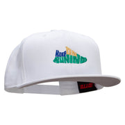 Keep On Running Embroidered Superior Cotton Twill Flat Bill Snapback Prostyle Cap - White OSFM