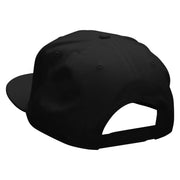 Keep On Running Embroidered Superior Cotton Twill Flat Bill Snapback Prostyle Cap - Black OSFM