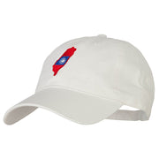 Taiwan Flag Map Embroidered Washed Cotton Twill Cap