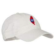 Taiwan Flag Map Embroidered Washed Cotton Twill Cap