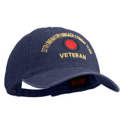 U.S. Army 37th Infantry Brigade Combat Team Embroidered Washed Solid Pigment Dyed Cotton Twill Brass Buckle Cap - Navy OSFM