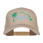 Hawaii Aloha State Embroidered Trucker Cap