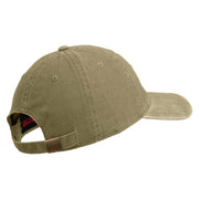 U.S. Army 37th Infantry Brigade Combat Team Embroidered Washed Solid Pigment Dyed Cotton Twill Brass Buckle Cap - Khaki OSFM