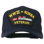 WWII Korean Veteran Patched Cotton Twill Cap