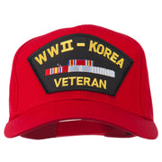 WWII Korean Veteran Patched Cotton Twill Cap