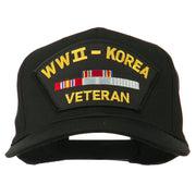 WWII Korean Veteran Patched Cotton Twill Cap