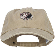 Pomeranian Embroidered Washed Cotton Twill Cap