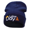 Labor Day Workers Embroidered 12 Inch Long Knitted Beanie