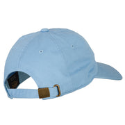 New Jersey Violet with Map Embroidered Unstructured Washed Cap